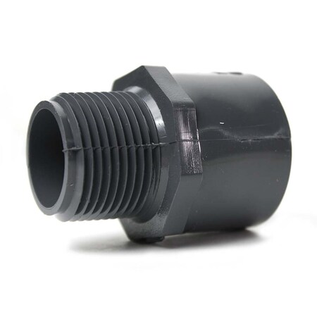 Thrifco Plumbing 8213196 2 Inch Slip X Threaded Pvc Male Adapter Sch 80